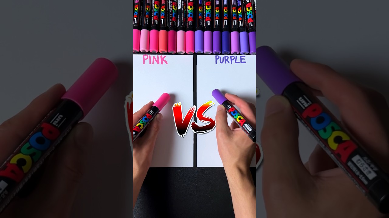 Drawing, But Pink VS Purple&hellip; (#shorts)