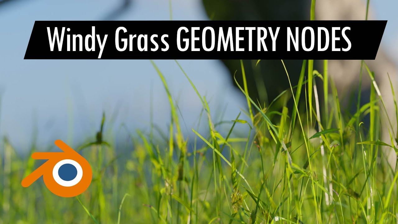 WINDY GRASS with Geometry Nodes BLENDER