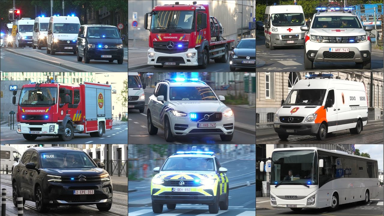 [PART 1] 𝗕𝗘𝗟𝗚𝗜𝗔𝗡 𝗡𝗔𝗧𝗜𝗢𝗡𝗔𝗟 𝗗𝗔𝗬 | Various emergency services responding in BRUSSELS | VIP/army convoys