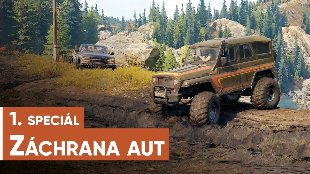 1. speciál ze SnowRunner, aneb záchrana zapadlých aut 🚙🌊