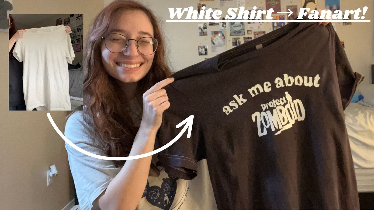 ♡♥ turning a white shirt into a zomboid fanart shirt! ♡♥