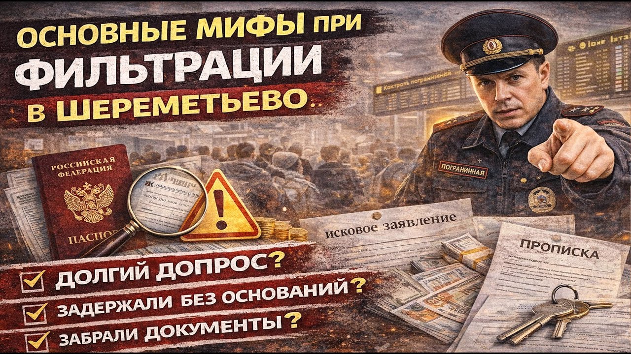 Основные мифы при Фильтрации в Шереметьево.