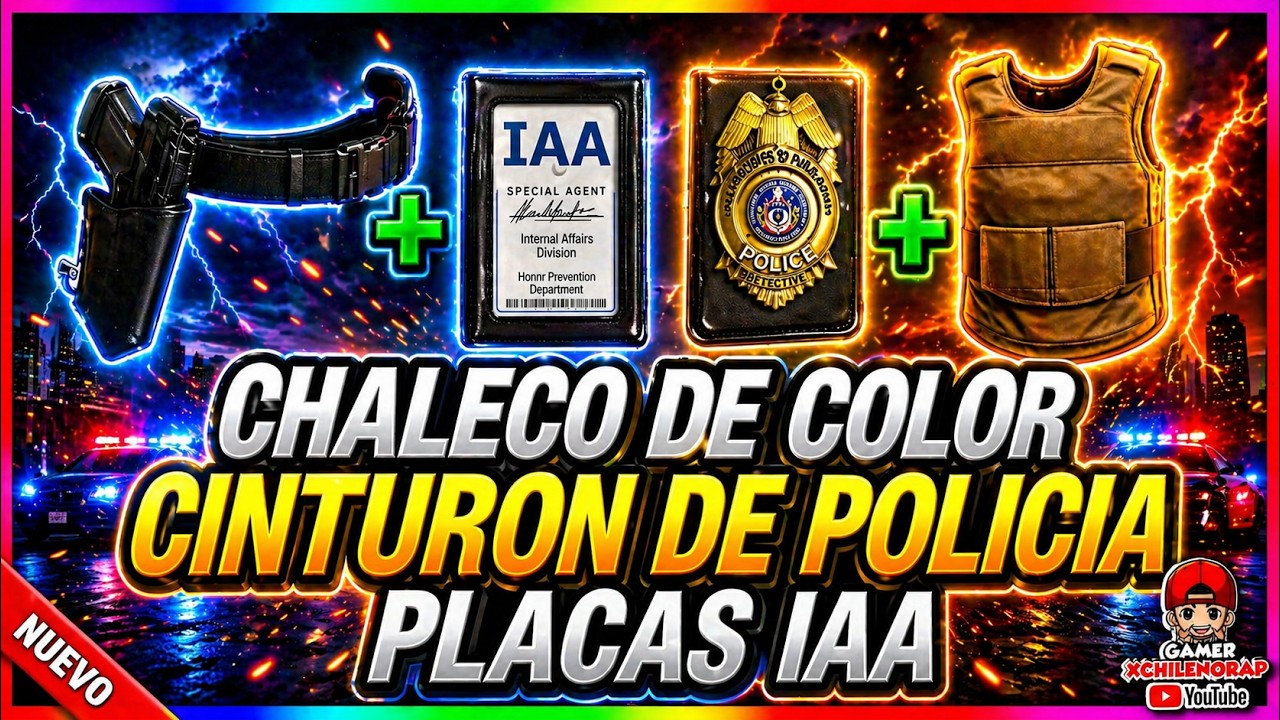 NEW | CINTURON DE POLICIA | PLACAS IAA | CHALECO COLOR | + CONJUNTO | ACCESORIOS PARA TUS BEFF