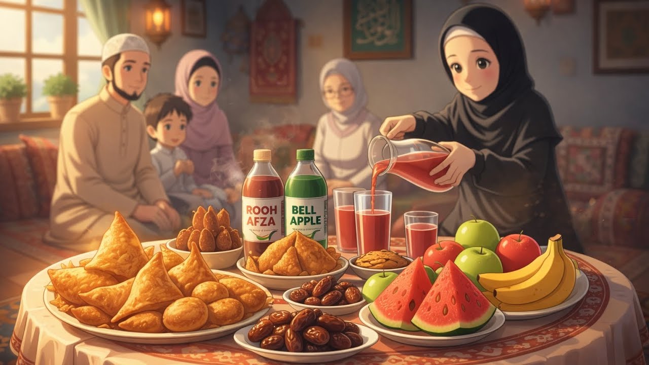 Our First Ramadan 🌙🕌 A Ghibli-Style Family Journey | Seheri & Iftar Moments”