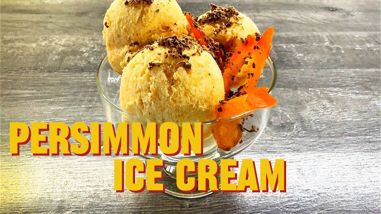 Persimmon Ice Cream 🍨 in 5 Minutes? YES! The Best No-Churn Winter Dessert🧁 
