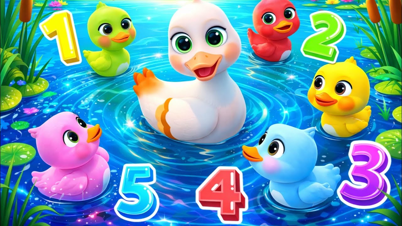 Five little ducks went out one day | Counting Song for Toddlers learning | english rhymes for babies