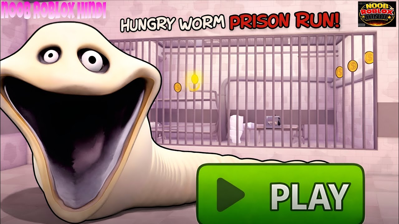 😱 Hungry Worm Prison Run! Can I Escape Alive? 🐛 | Roblox