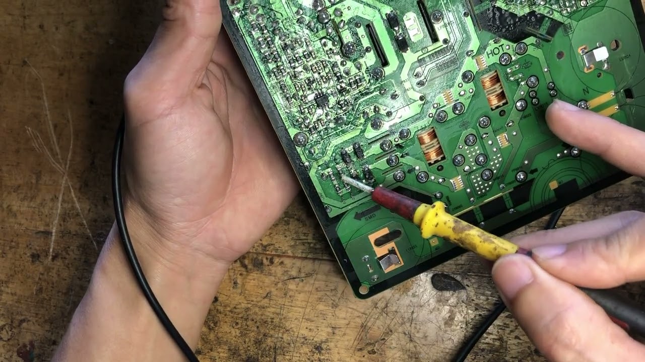 Sửa tv samsung 49 in mất nguồn, không có đèn báo