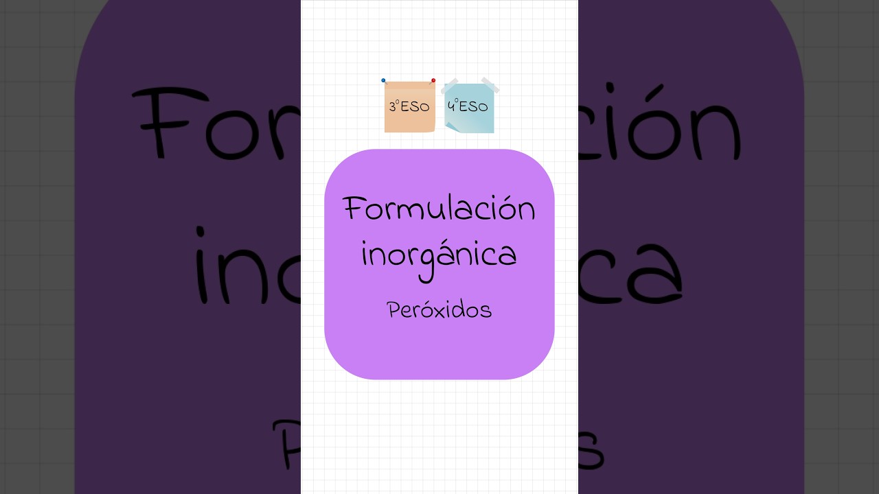 Peróxidos - Formulación inorgánica