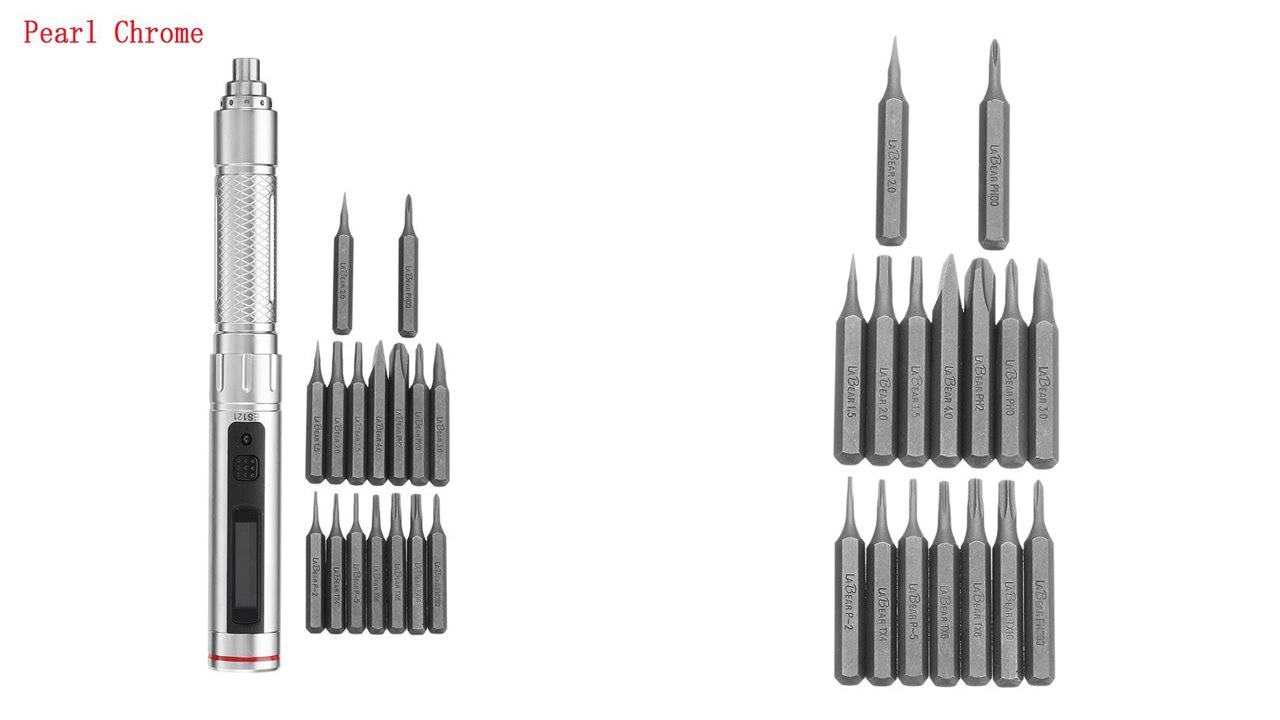 ES121 Mini Electric Screwdriver Smart Motion Control Power Screwriver with 16pcs 4mm Bit Set