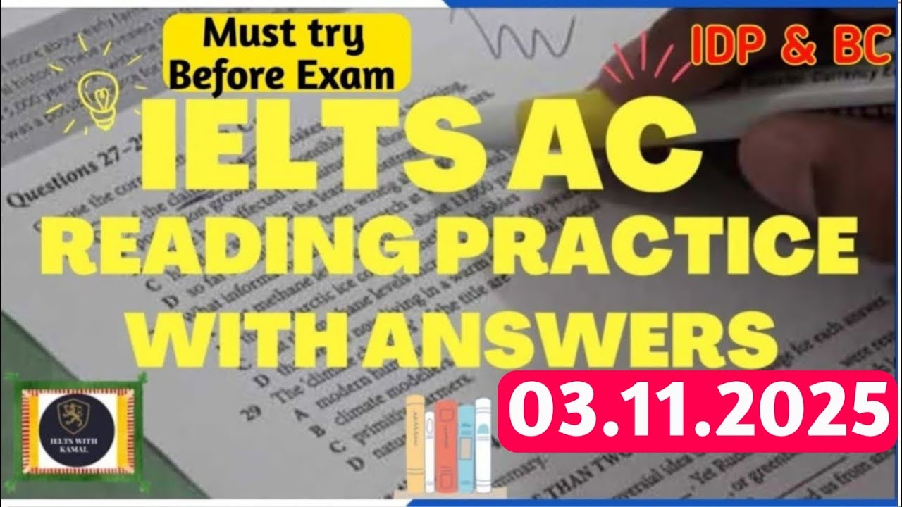 IELTS Reading Practice Test 2025 With Answers | 03.11.2025 | IELTS Reading Practice Test 2025