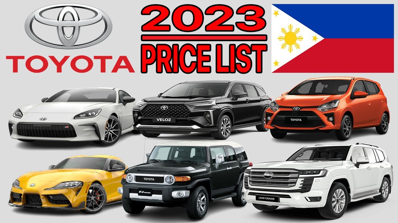 Прайс-лист Toyota на Филиппинах на 2023 год