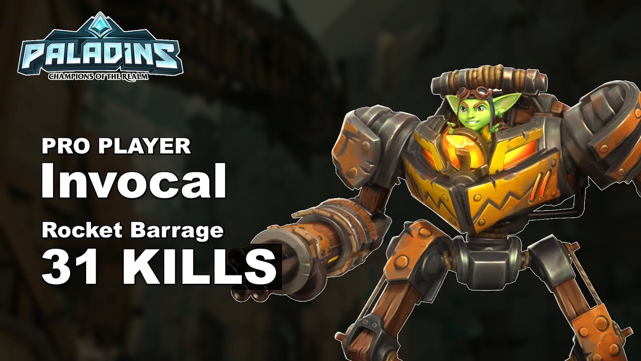 Invocal Ruckus 31 KILLS!! Paladins Pro (SK) Ranked Gameplay 1440p High Quality Video