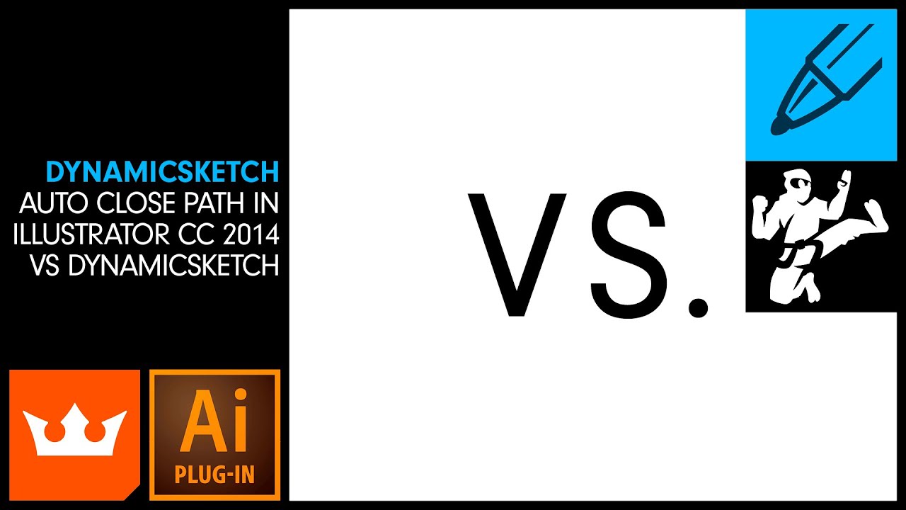 Auto Close Path in Illustrator CC 2014 vs DynamicSketch | Vector Black Belt | DYNAMICSKETCH