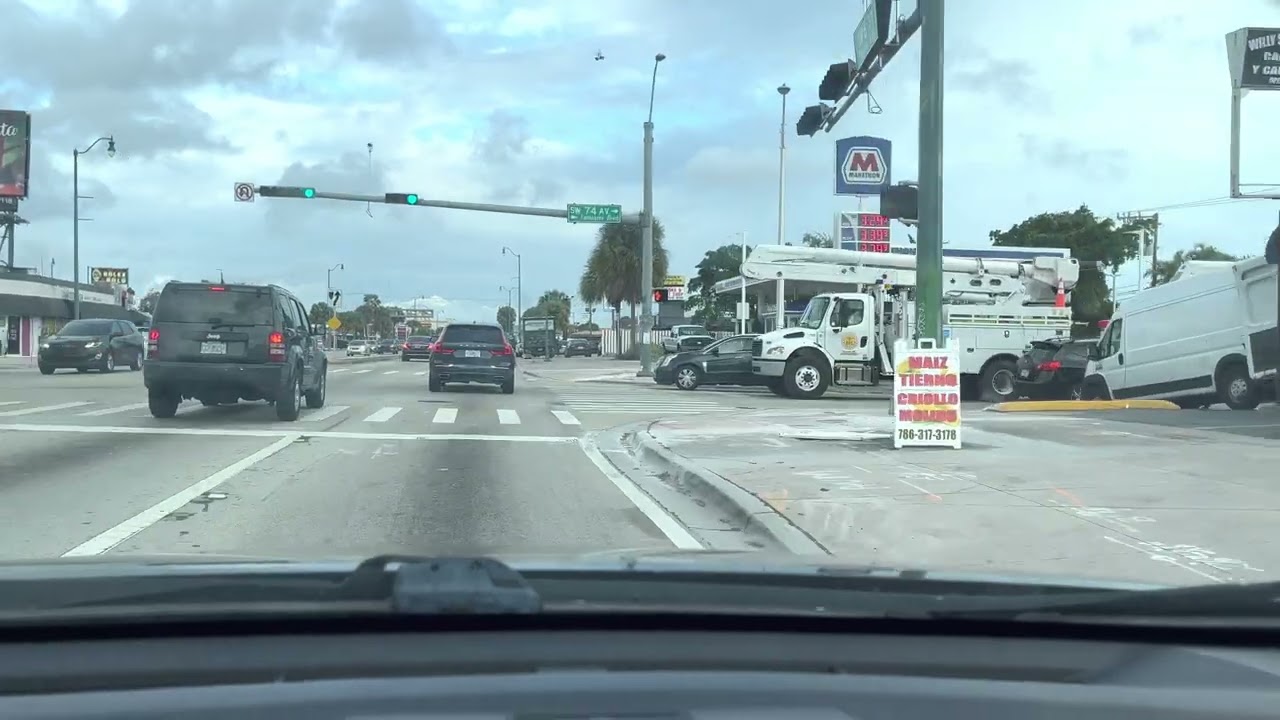 Driving from 874 North to nw 27th ave in Liberty City, Florida
