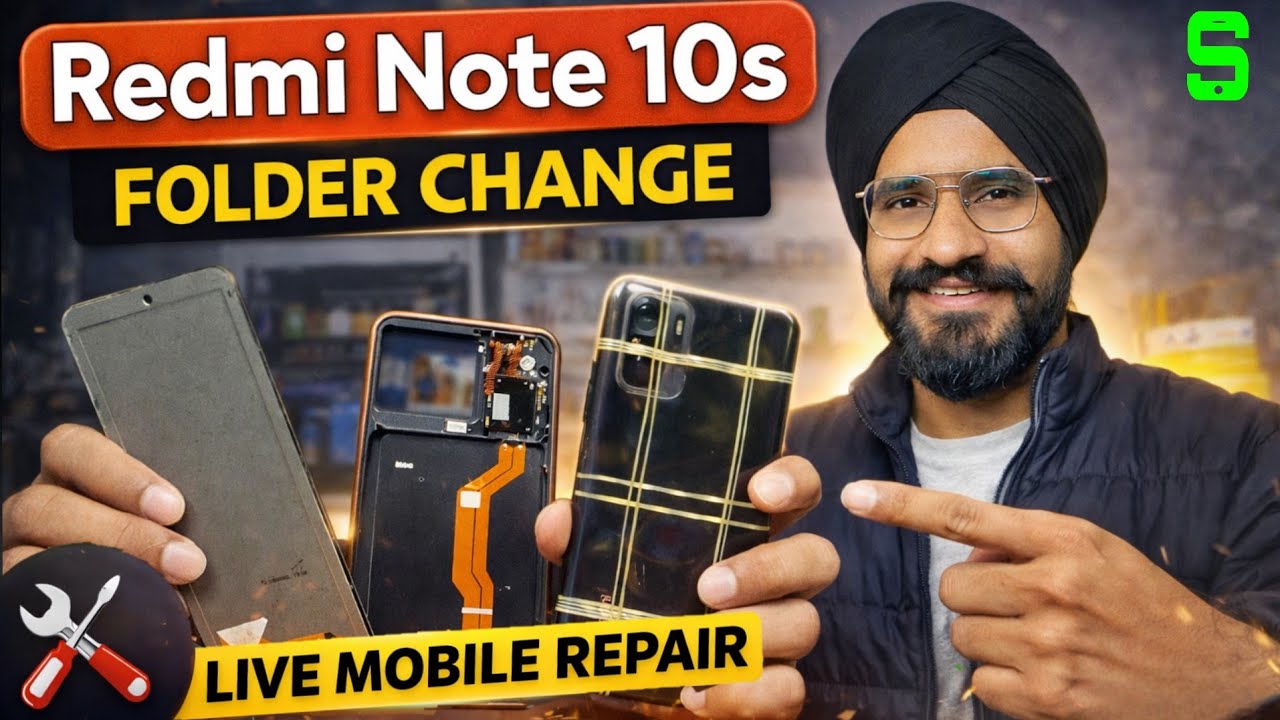 Redmi Note 10S Folder Change 🔥 | Live Repair Video | Folder Change Kaise Kare | Folder Replacement 