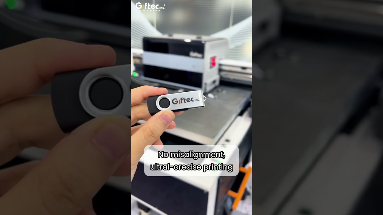 Digital UV Flatbed Printer with Visual Printing Technology USB Flash Drive Logo Printing Machine