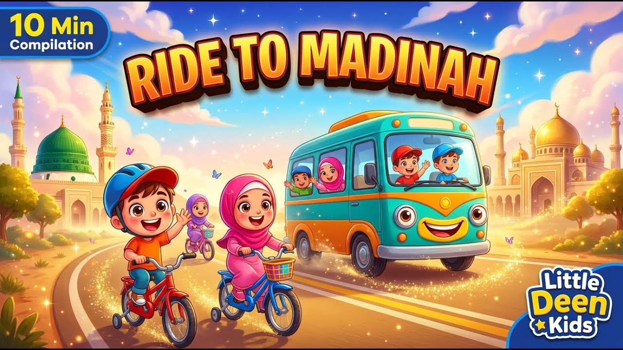 10Min Compilation | Bus to Madinah | Ride to Madinah | Bus to Makkah | Islamic Kids Cartoon