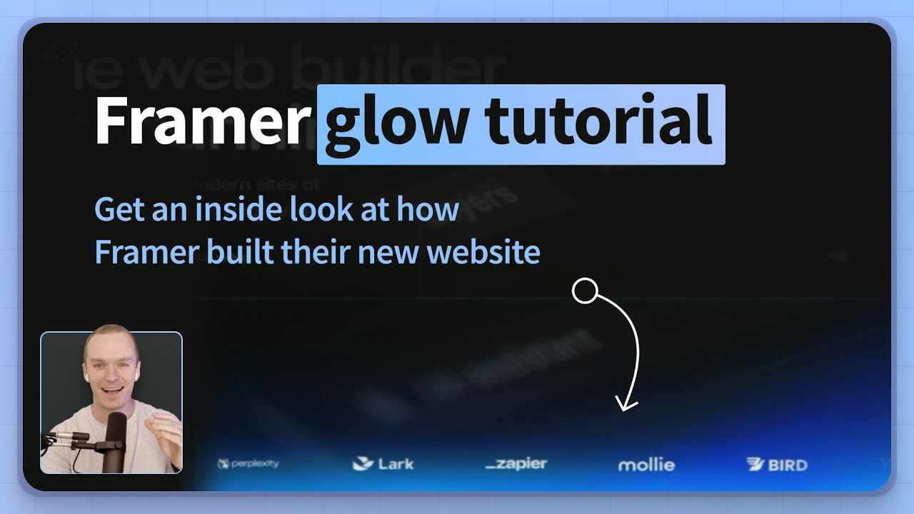 How Framer created the glow effect on their new website using gradients and masks