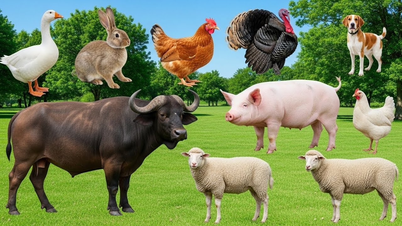 Farm and Animal Sounds: Cow, Chicken, Pig, Goat, Sheep, Dog, Cat, Fish