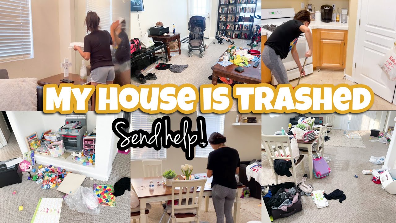 Real Life Messy House Clean With Me | Extreme Clean With Me | Complete Disaster Cleaning