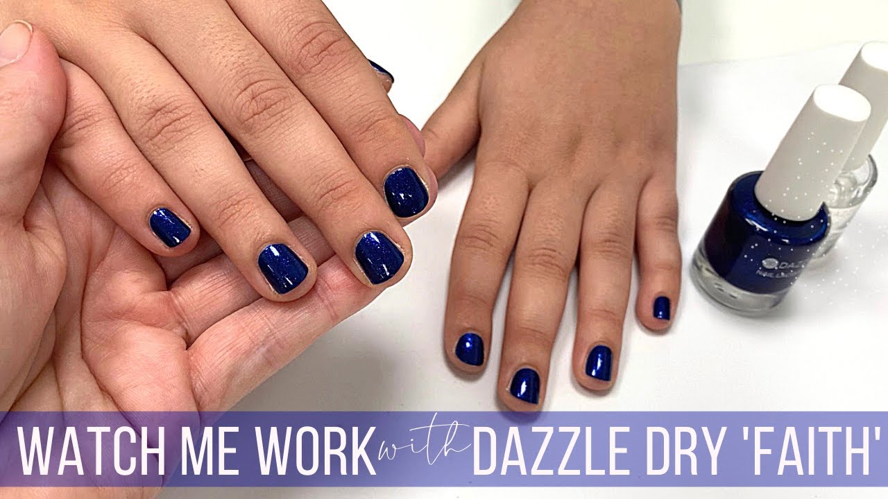 FULL SALON MANICURE feat. Dazzle Dry 'JUSTICE' [WATCH ME WORK]