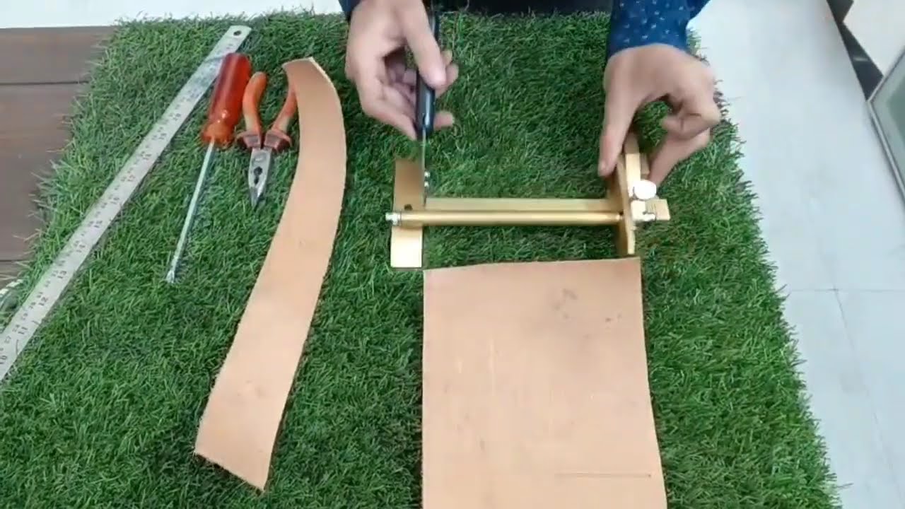 Precision Brass Leather Cutting Plough | Strap & Belt Cutter|Belt Maker|#leatherbelts#leathercrafts