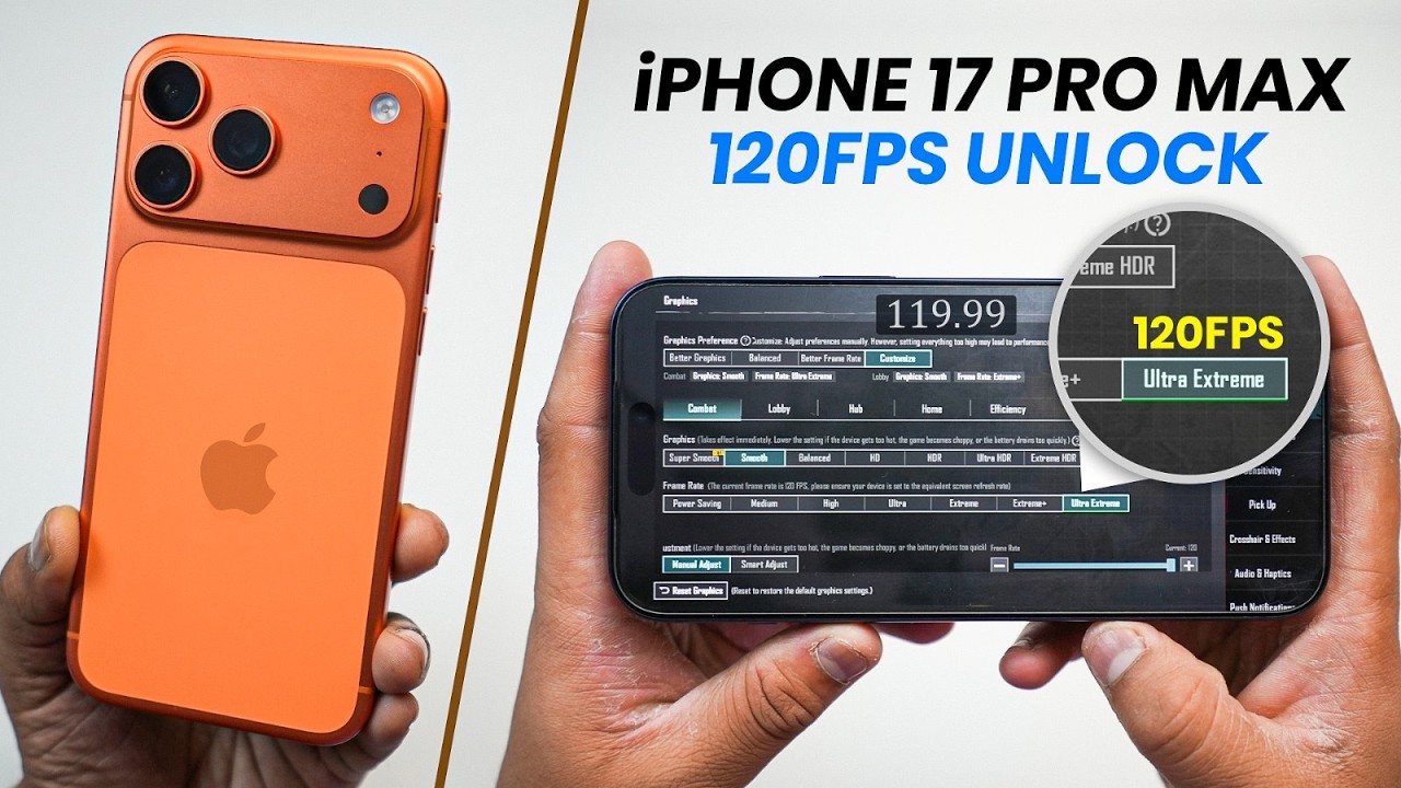 iPhone 17 Pro Max 120FPS PUBG Gaming Review - FPS Meter, Temps, Battery Drain?