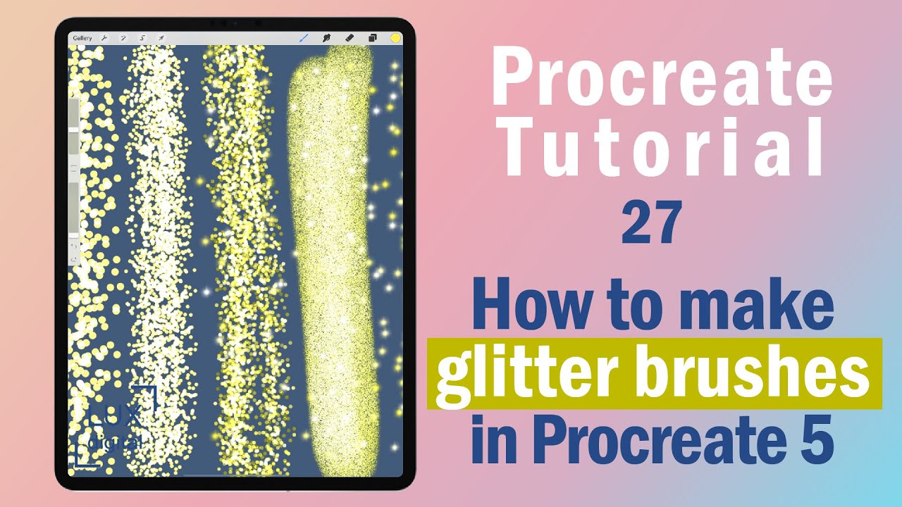 Procreate Tutorial. 27. How to make Glitter Brushes in Procreate 5