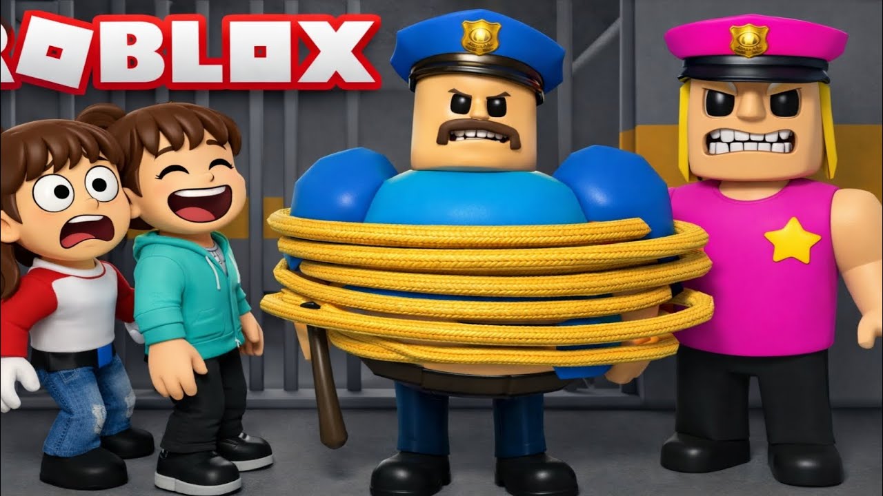 BUFF POLICE GIRL FAMILY PRISON RUN ESCAPE In Roblox 👮‍♀️👮‍♀️ Haniya  Gaming  | Gameplay