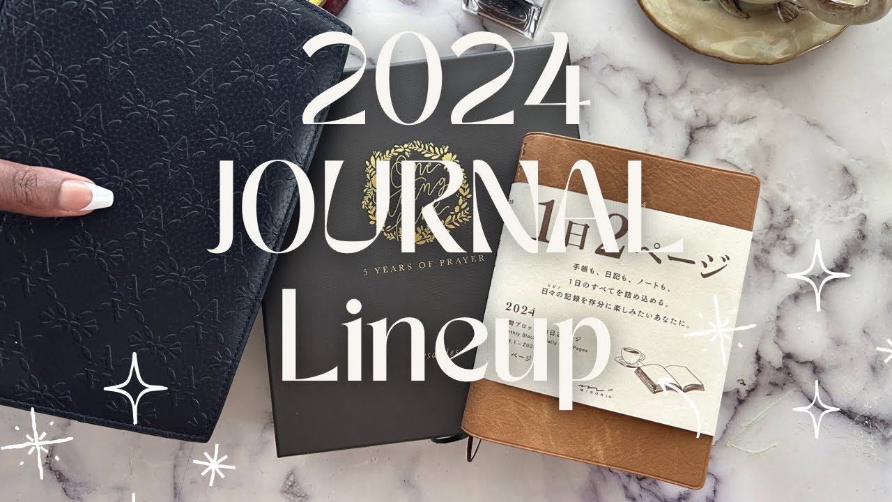 2024 Journal Lineup Midori Hibino, Hosana Revival Prayer Journal, Aspinal of London Notebook