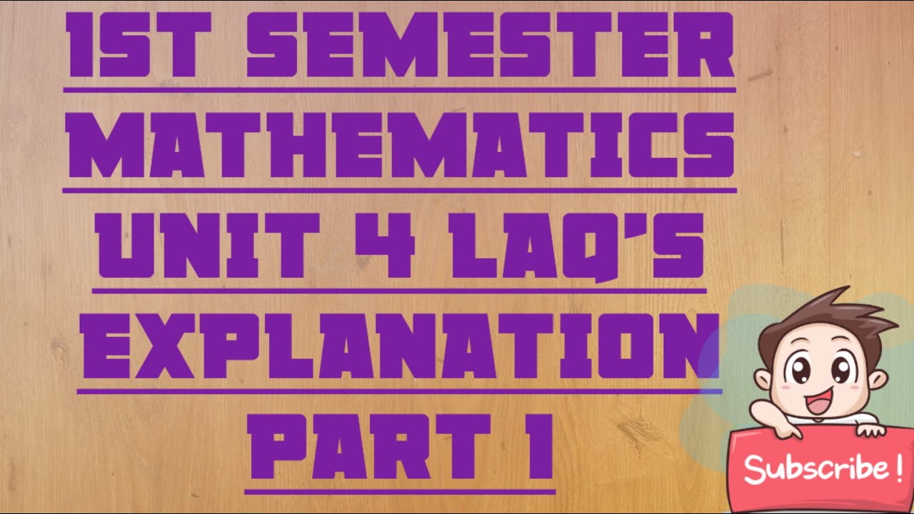 1st semester mathematics unit 4 LAQ'S explanation part 1(pappus theorem)