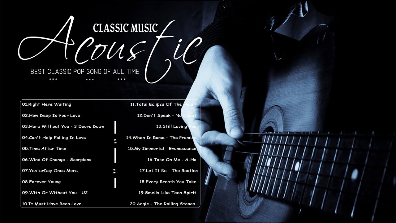 Best Acoustic Classic Pop Songs Of All Time☘🍀Acoustic Classic Music☘🍀Top Enghlish Songs Of 80s 90s💕