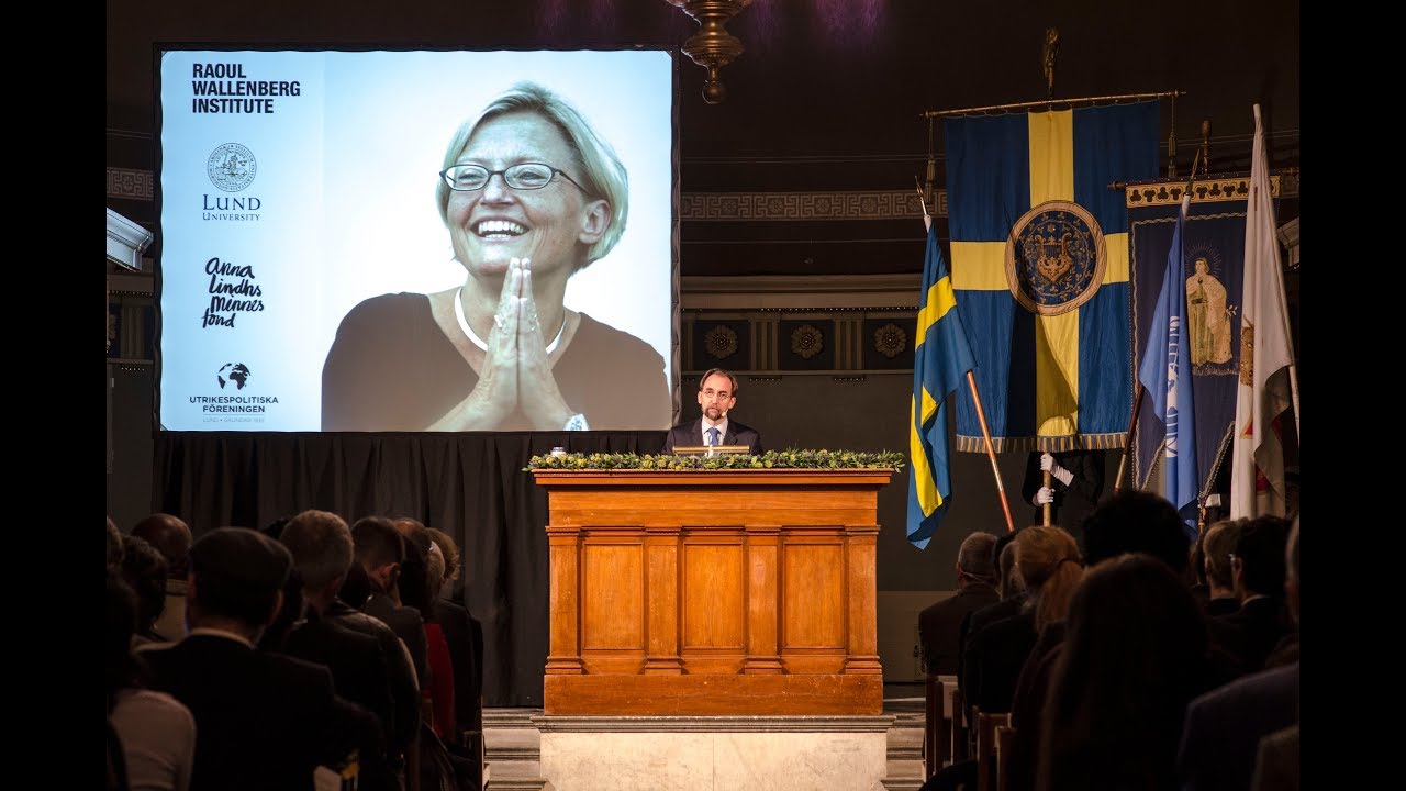 The Anna Lindh Lecture 2017 with Mr Zeid Ra’ad Al Hussein, UN High Commissioner for Human Rights