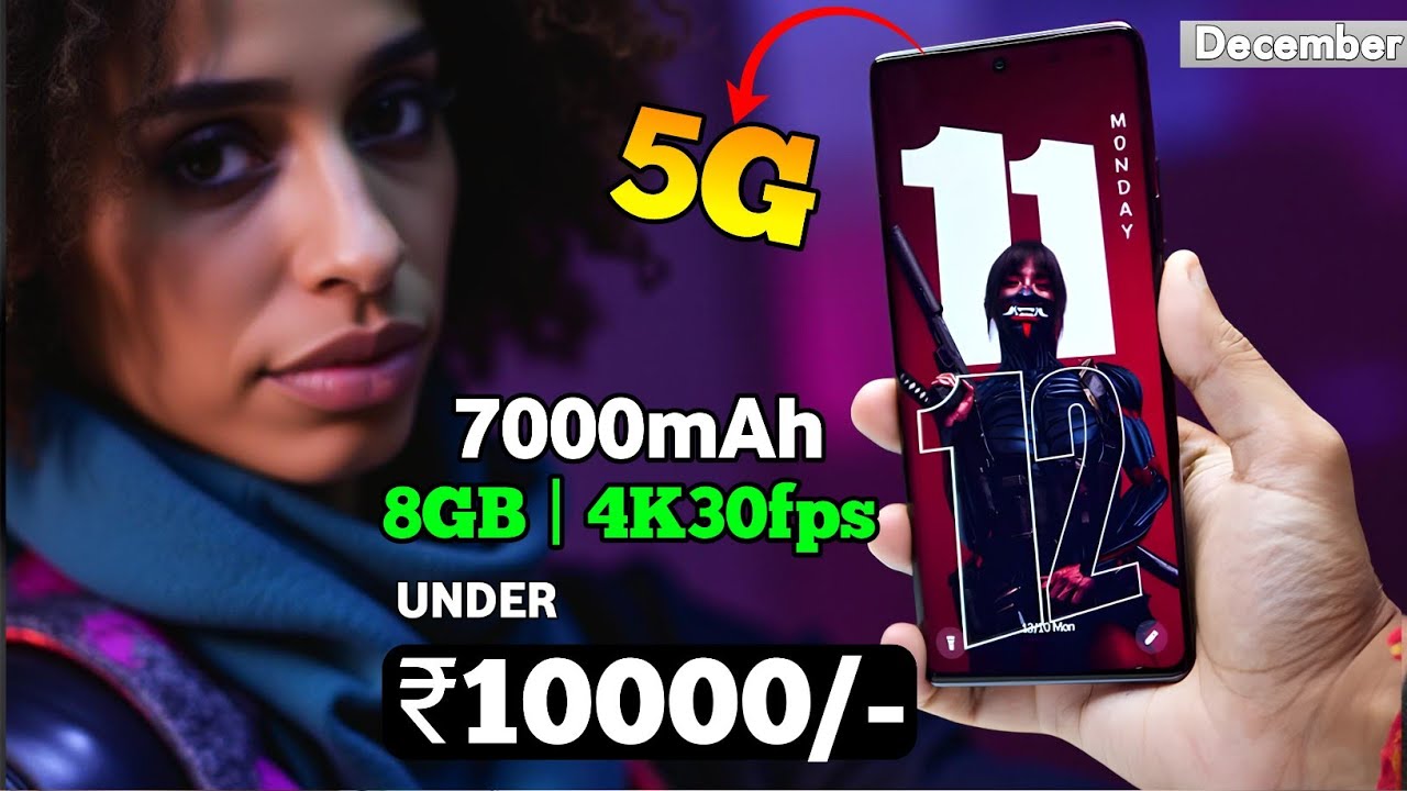 Top 5 Best 5G Smartphone Under 10000 in December 2025 🔥| 8GB RAM |top best phone in 10000