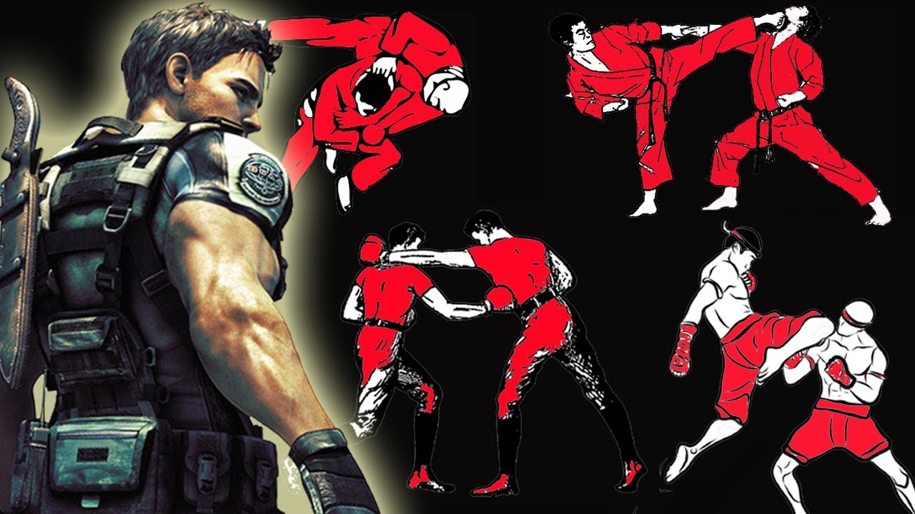 How many fighting styles does Chris Redfield know in Resident Evil?