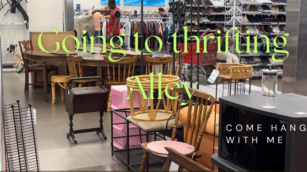 Going to Thrifting Alley ,let’s see what we find  4 thrift stores.