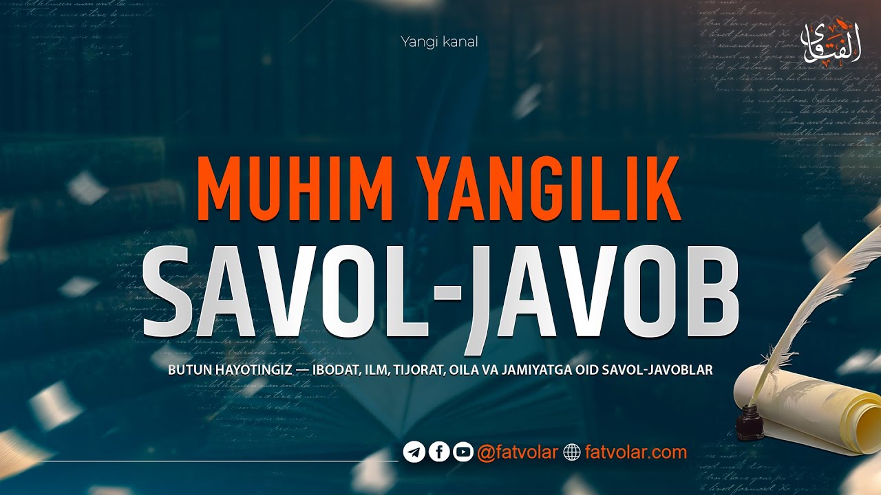 AJOYIB YANGILIK! | Yangi platforma: fatvolar.uz | savol-javoblar