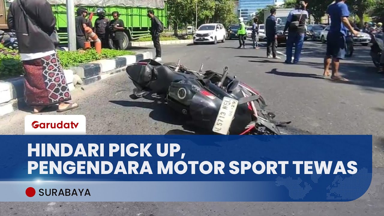Pengendara Motor Sport Tewas Setelah Alami Kecelakaan Di Jalan Ahmad Yani Surabaya