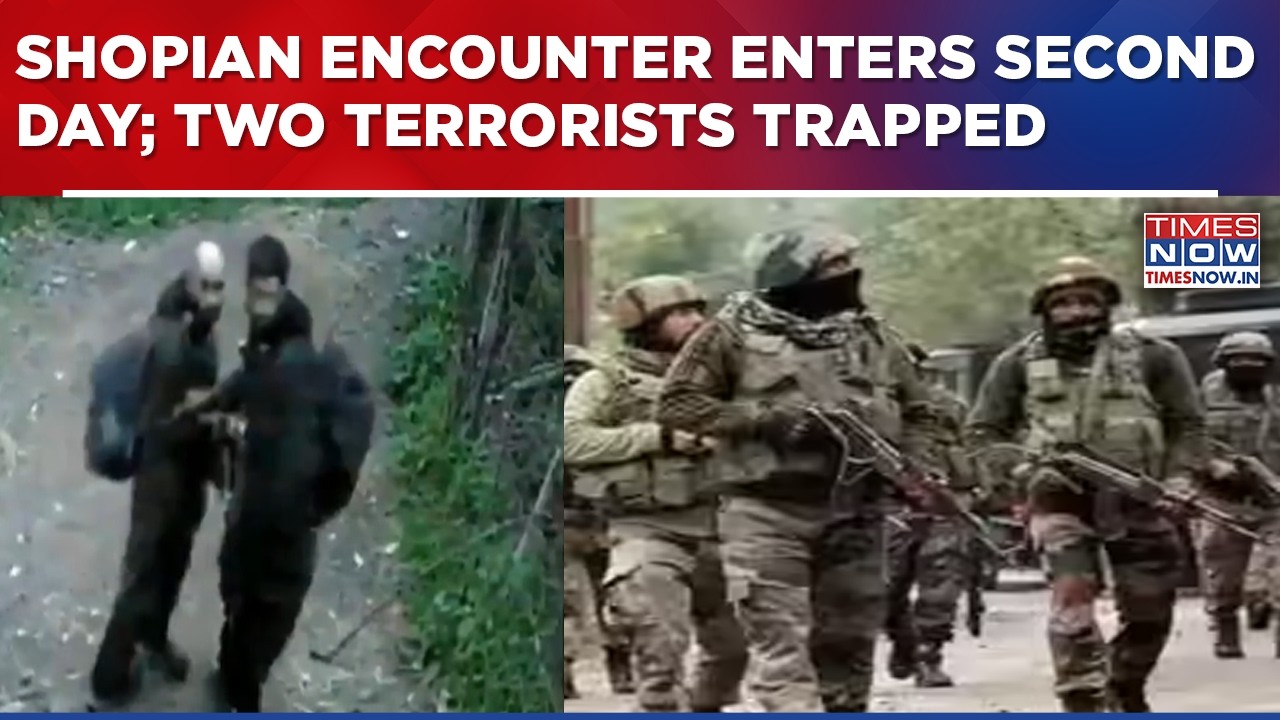 Shopian Encounter Day 2: Security Forces Continue Operation; 2 Terrorists Trapped In Blockade