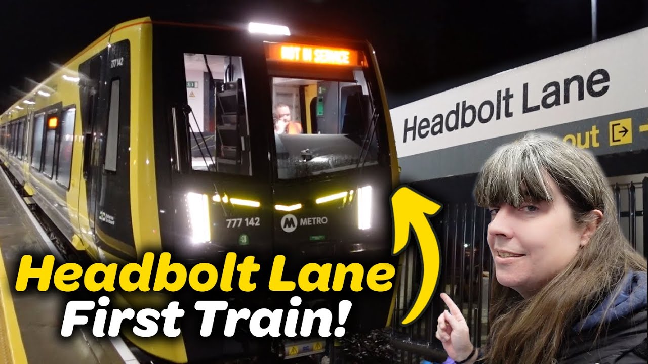 The FIRST train at Headbolt Lane