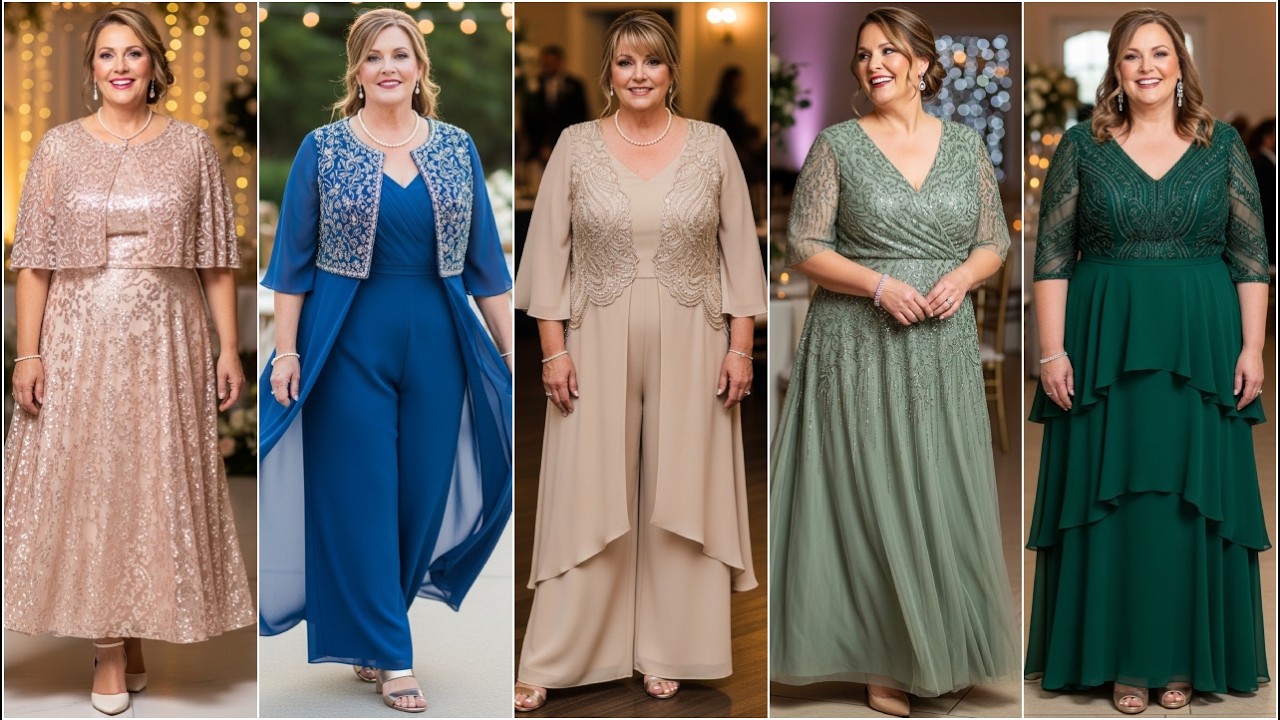 Stunning Plus Size Mother of the Bride Dresses: Flattering Jewel Tones & Sparkly Evening Gowns