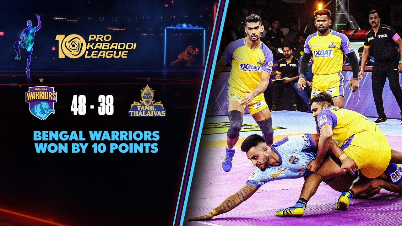 Shubham & Maninder Inspire Bengal Warriors' Win Vs Tamil Thalaivas | Highlights | PKL S10 Match #16