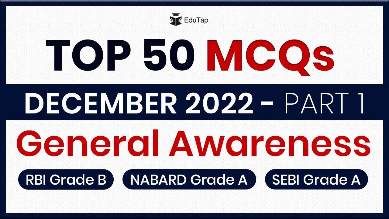 Current Affairs Important MCQs Revision | General Awareness Questions for Phase 1 | RBI, NABARD,SEBI