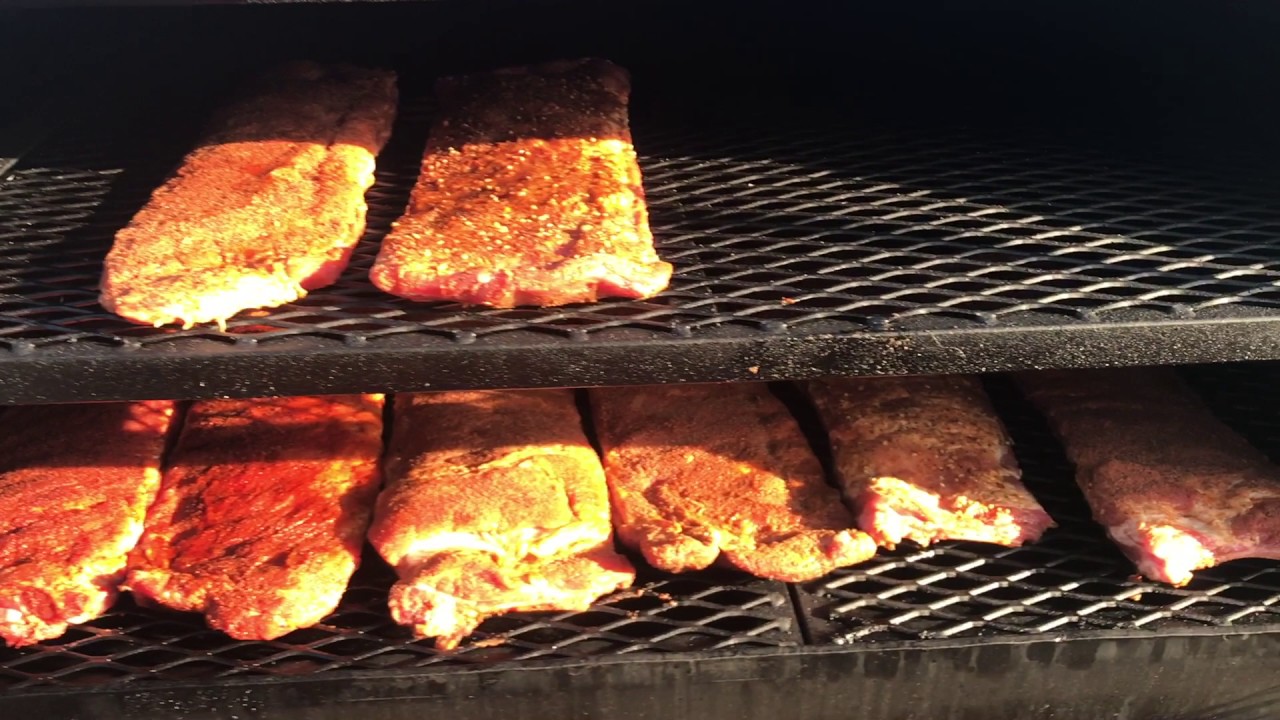 St Louis style ribs on the Lang smoker
