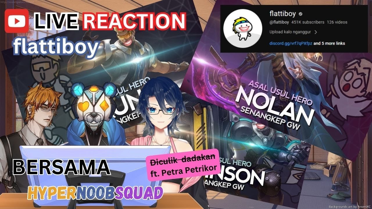【HNS! Reaction】 Live Reaction flattiboy w/ HyperNoobSquad【VtuberID】[