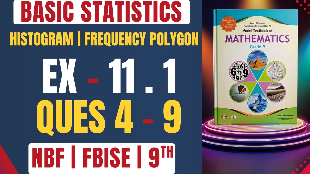 Maths Class 9 NBF | Unit 11 - Ex 11.1 🔥| Histogram & Frequency Polygon | Basic Statistics | O level