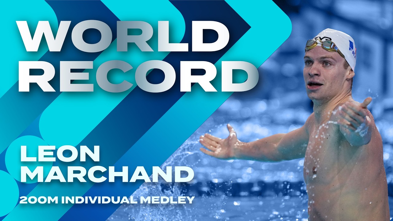 Леон Маршан побил мировой рекорд в плавании на 200 м комплексным плаванием | Сингапур 2025 | Полу...