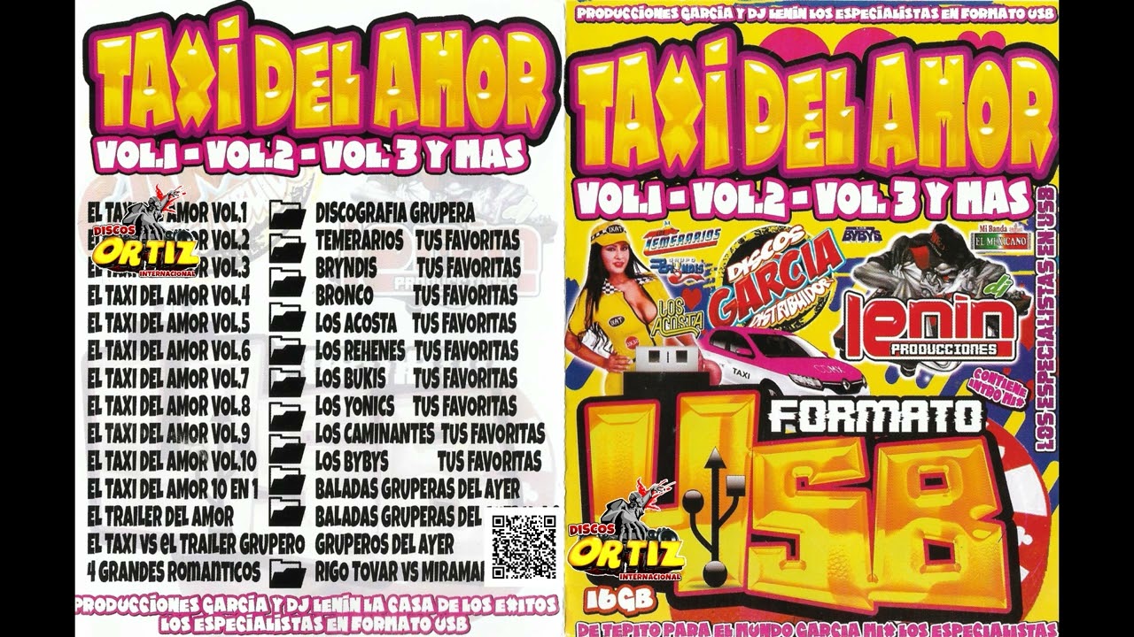 USB TAXI DEL AMOR VOL 1 VOL 2 VOL 3 Y MAS!! LENIN---Discos Ortiz 2023