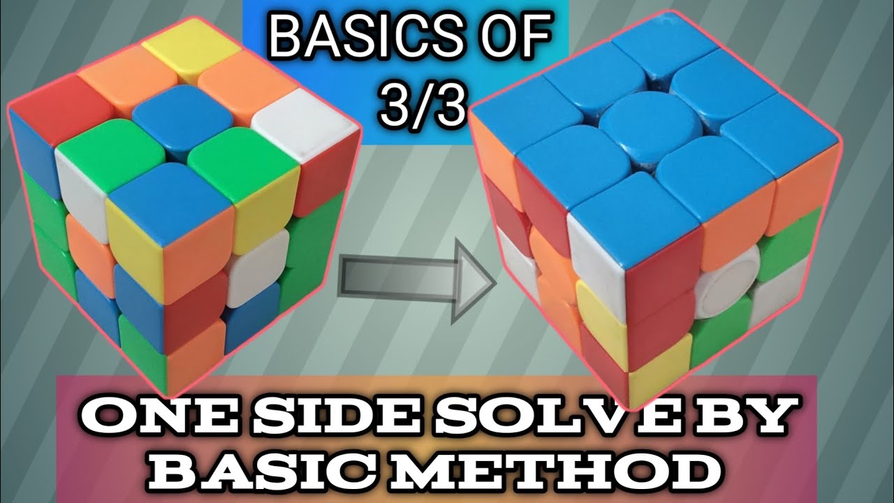 Basics of 3x3x3 Rubik's cube solve one side in one minute 